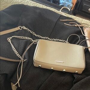 Rebecca Minkoff Cream Crossbody Bag with Elegant Chain